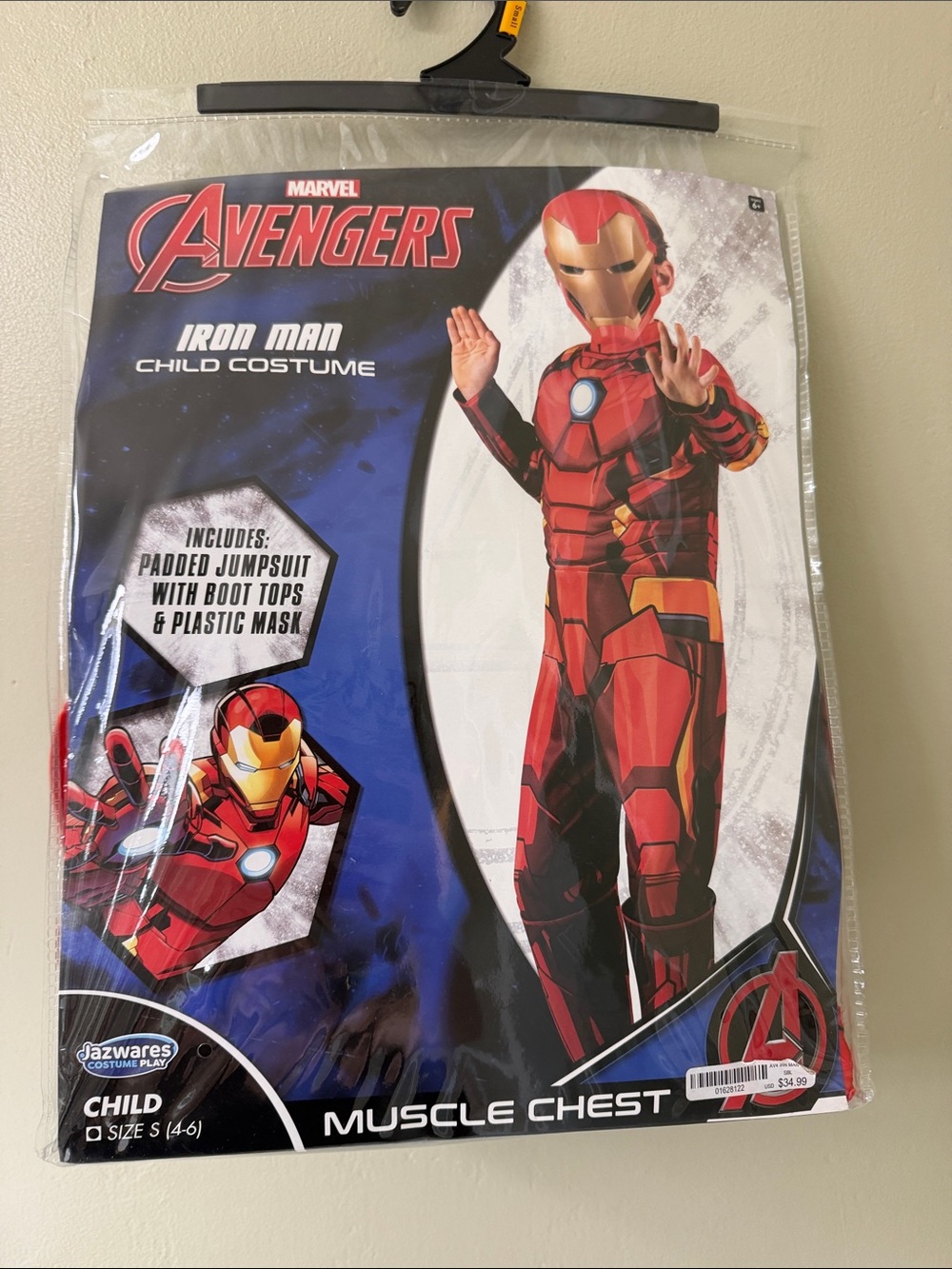 Marvel Iron Man Child Costume Red and Gold Superhero Outfit